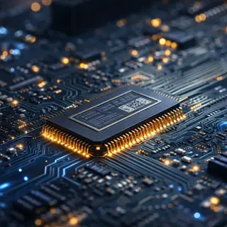 Microchip su scheda elettronica