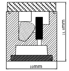 Technical drawing of Single Light Guide mini-structure