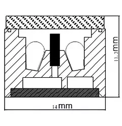 Technical drawing of Double Light Guide mini-structure