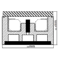 Technical draw of mini structure UV Light Guide Structure