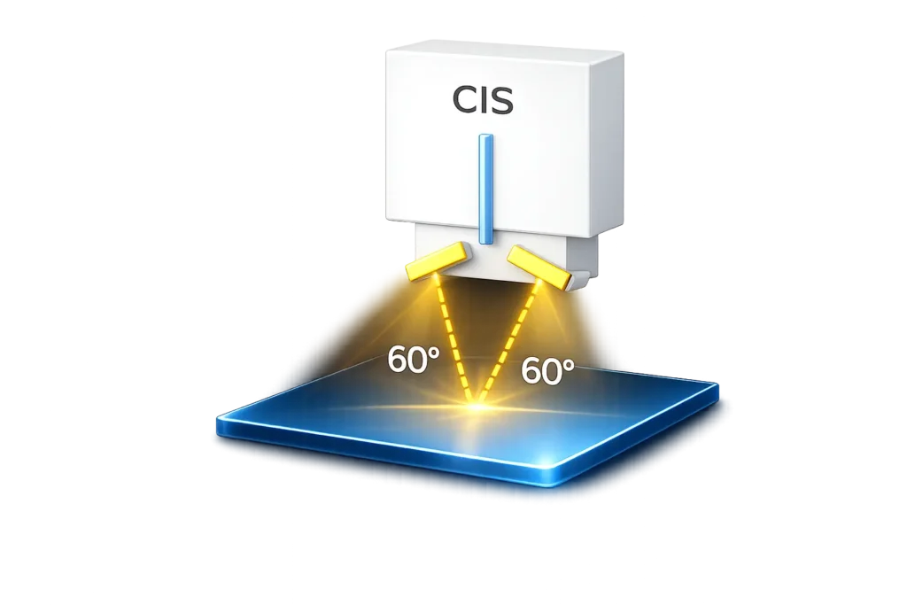 CIS integrated vertical illumination