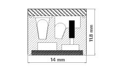 Single light guide with transmission light source