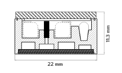 UV light guide with transmission light source