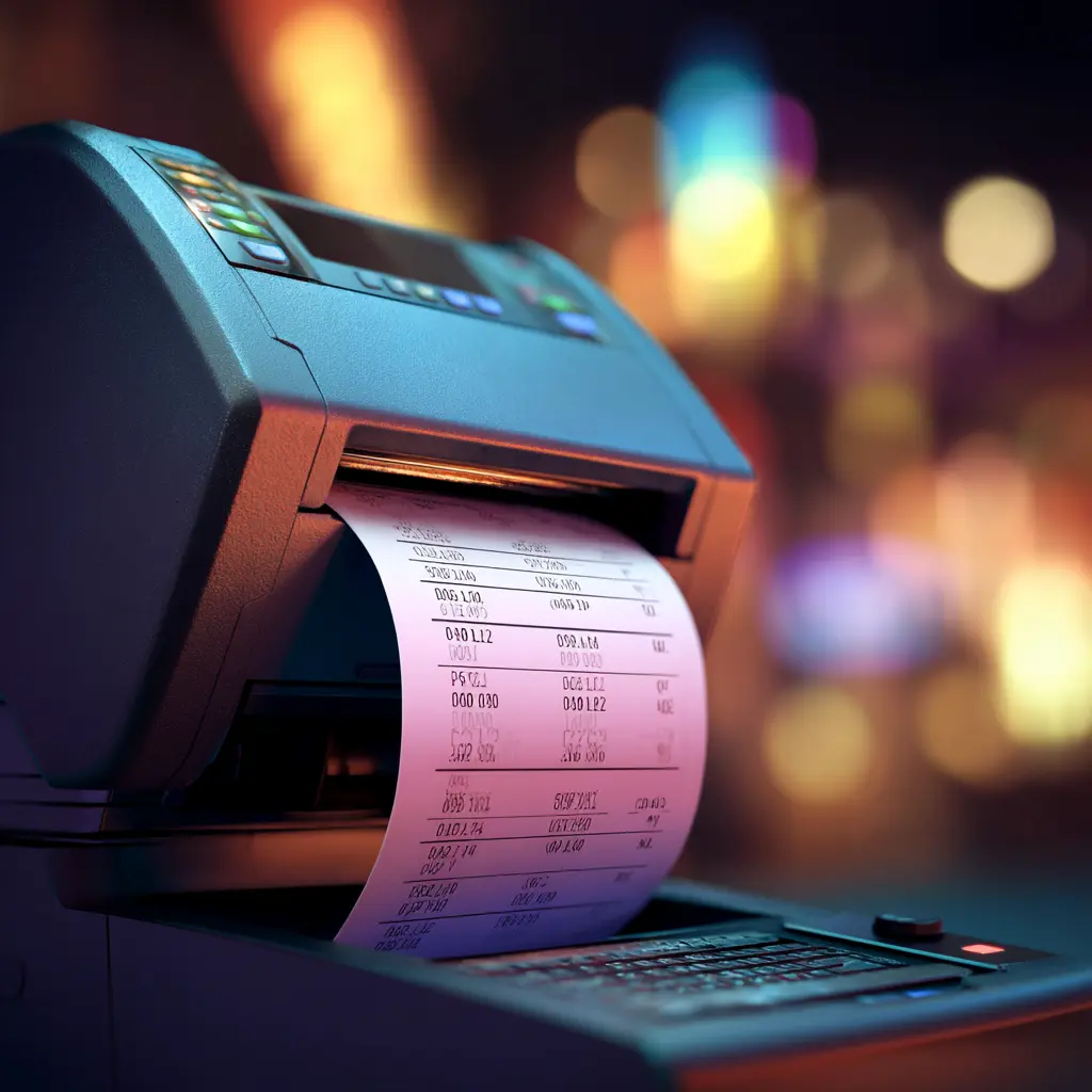 Dispositivo che stampa uno scontrino